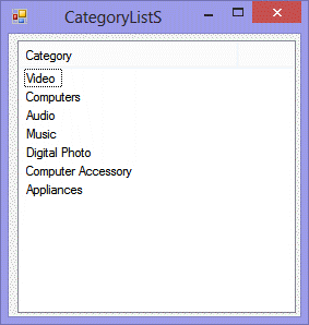 CategoryListS